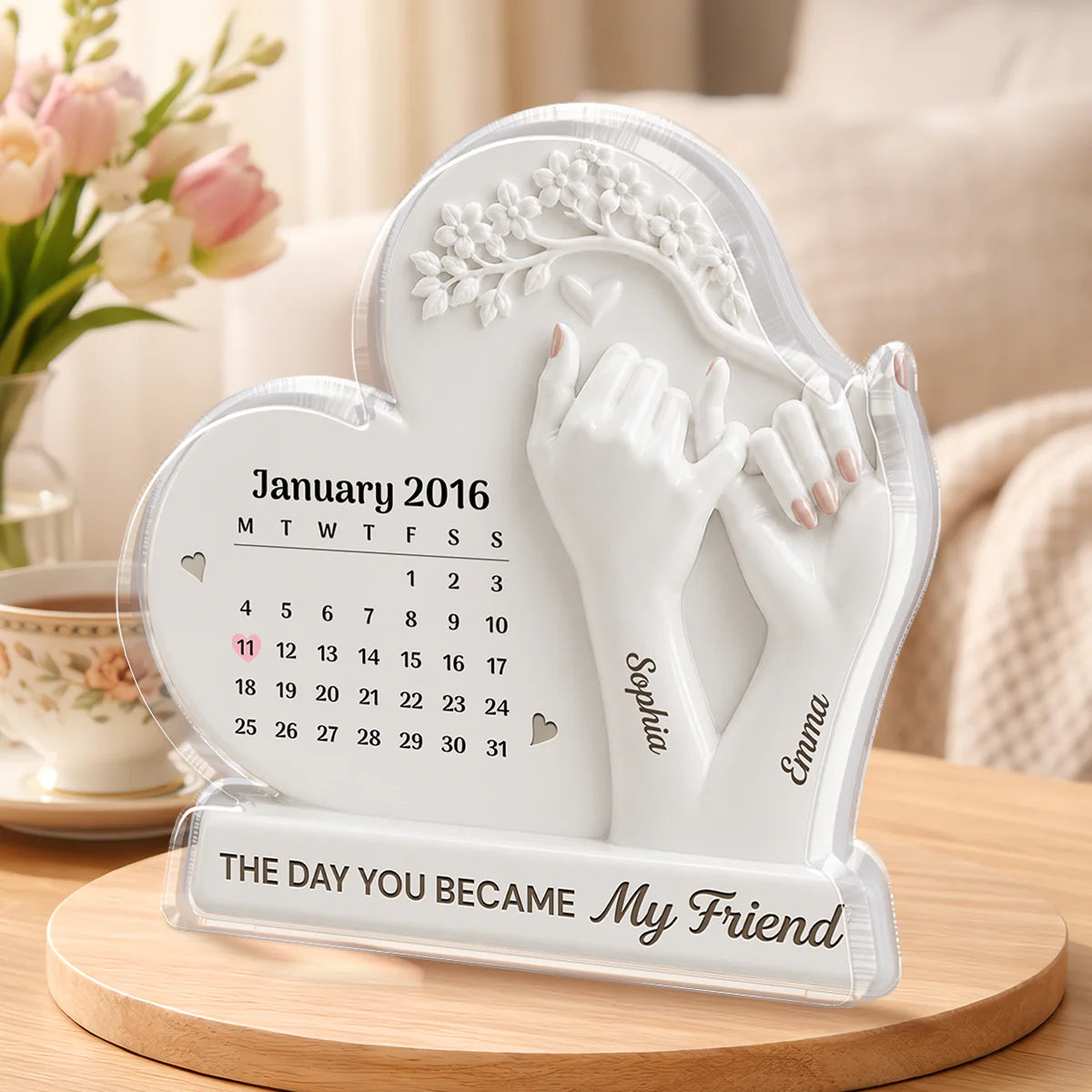 Personalized Best Friend Acrylic Plaque personalization view for Best Friends