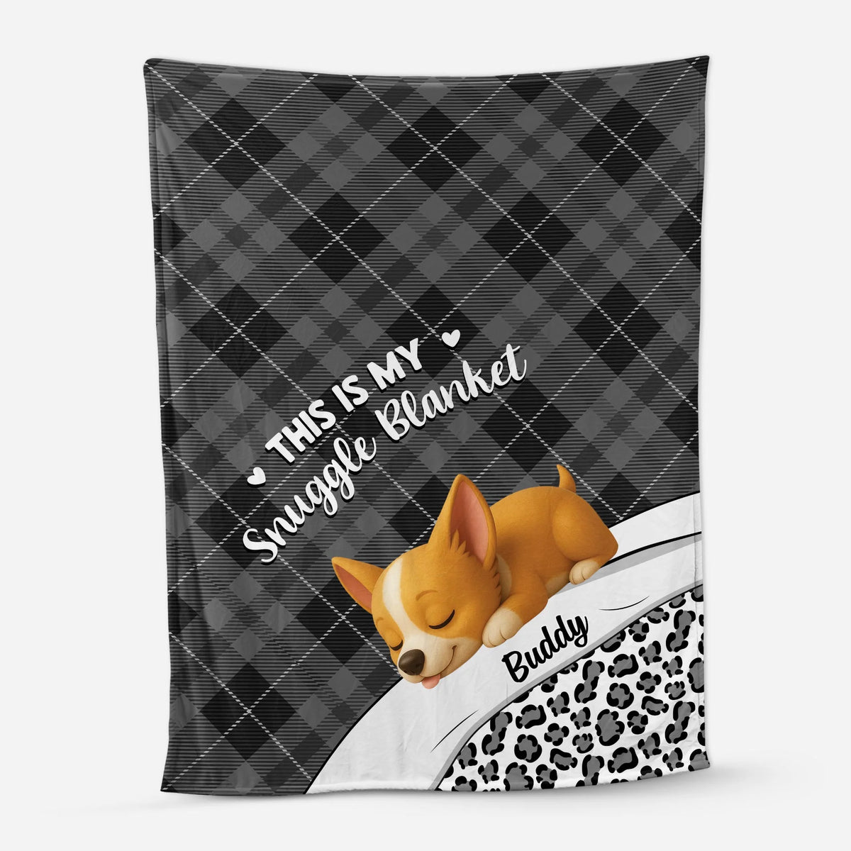 "This Is My Snuggle Blanket" Personalized Dog Blanket - Custom Pet Keepsake Gift for Dog Lovers