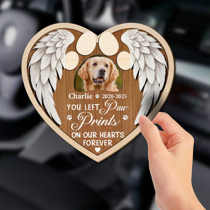 Car Hanger material and size view - Pet Memorial Car Visor Clip