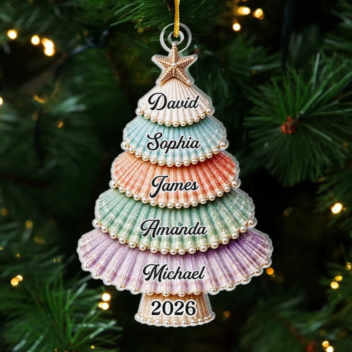 Custom Shell Acrylic Ornament - Personalized Christmas Birthday Gifts For Mom, Dad, Brother, Sister - Gathered With Grateful Hearts a3e0dc63-3b36-48be-aa61-ef5eb397da91-banner-2.jpeg