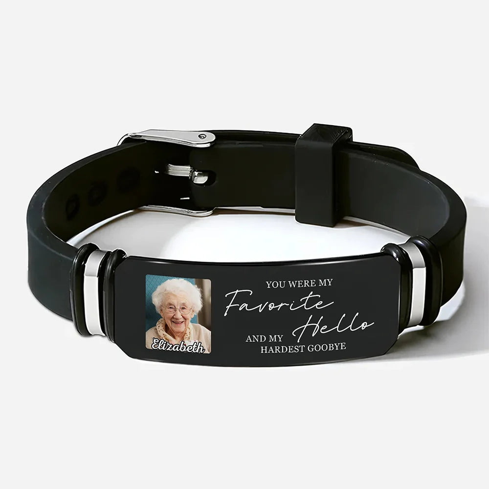 I Am Always With You Personalized Photo Memorial Bracelet - Custom Sympathy Keepsake Gift