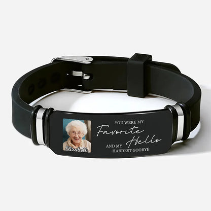 I Am Always With You Personalized Photo Memorial Bracelet - Custom Sympathy Keepsake Gift