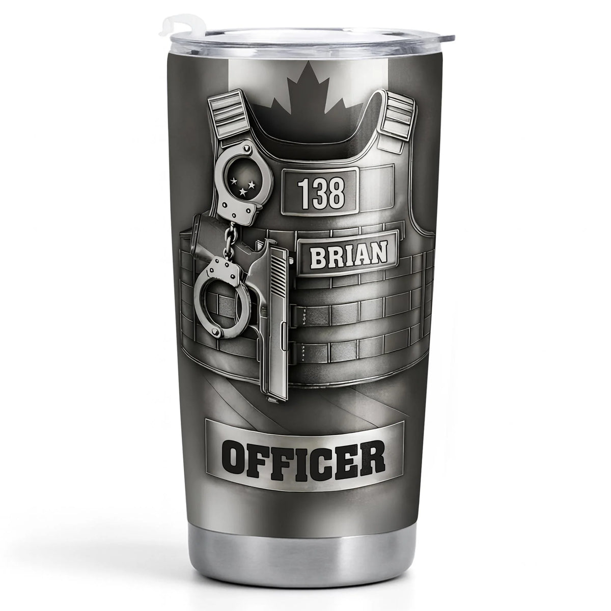 Dedication and Service Handcuffs, Gun, Officer Gear