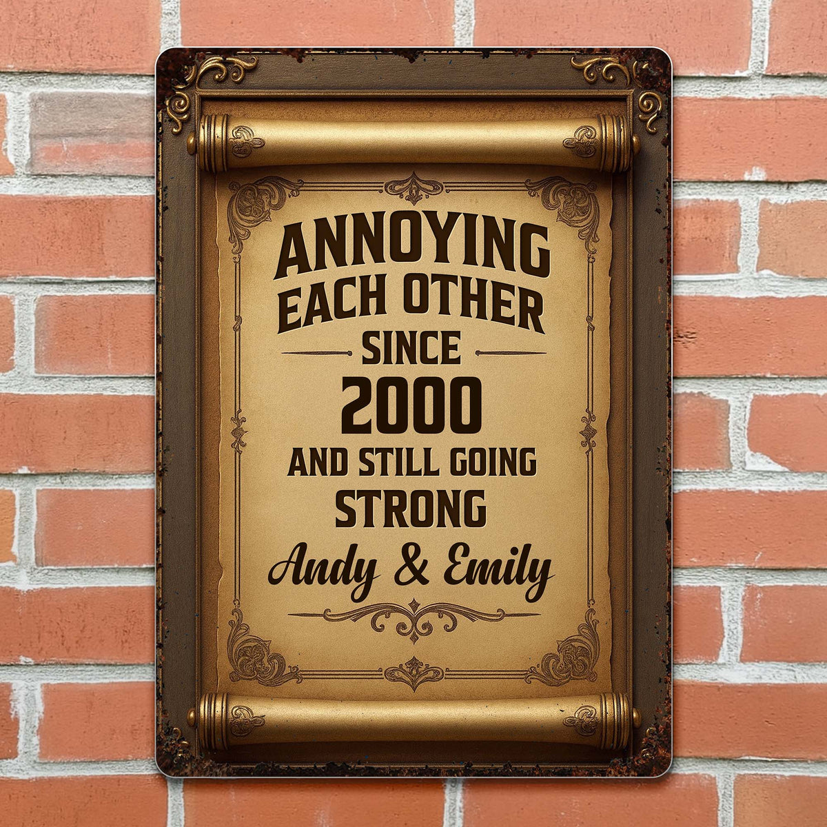 Annoying Each Other Since Personalized Metal Sign for Couples - Custom Vintage Keepsake
