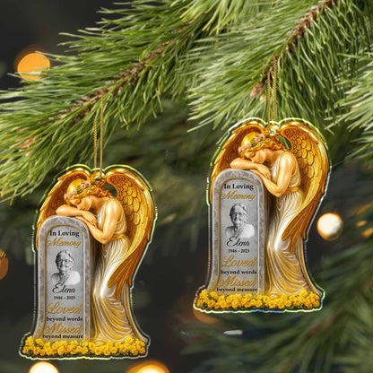 Loved Beyond Words Missed Beyond Measure - Personalized Memorial Acrylic Ornament for Family