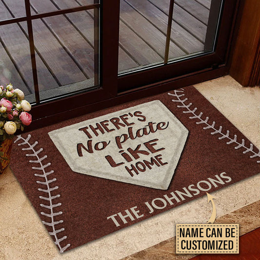 Personalized Baseball Doormat for Family with personalized design details for meaningful gifting