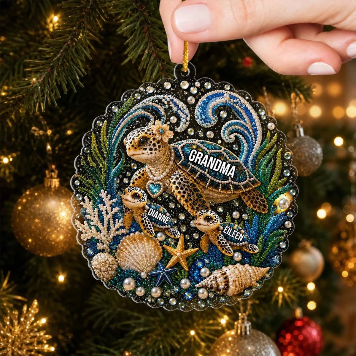 Acrylic Ornament detail view for Grandma