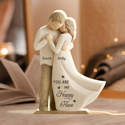 You Are My Happy Place With Couple Embrace