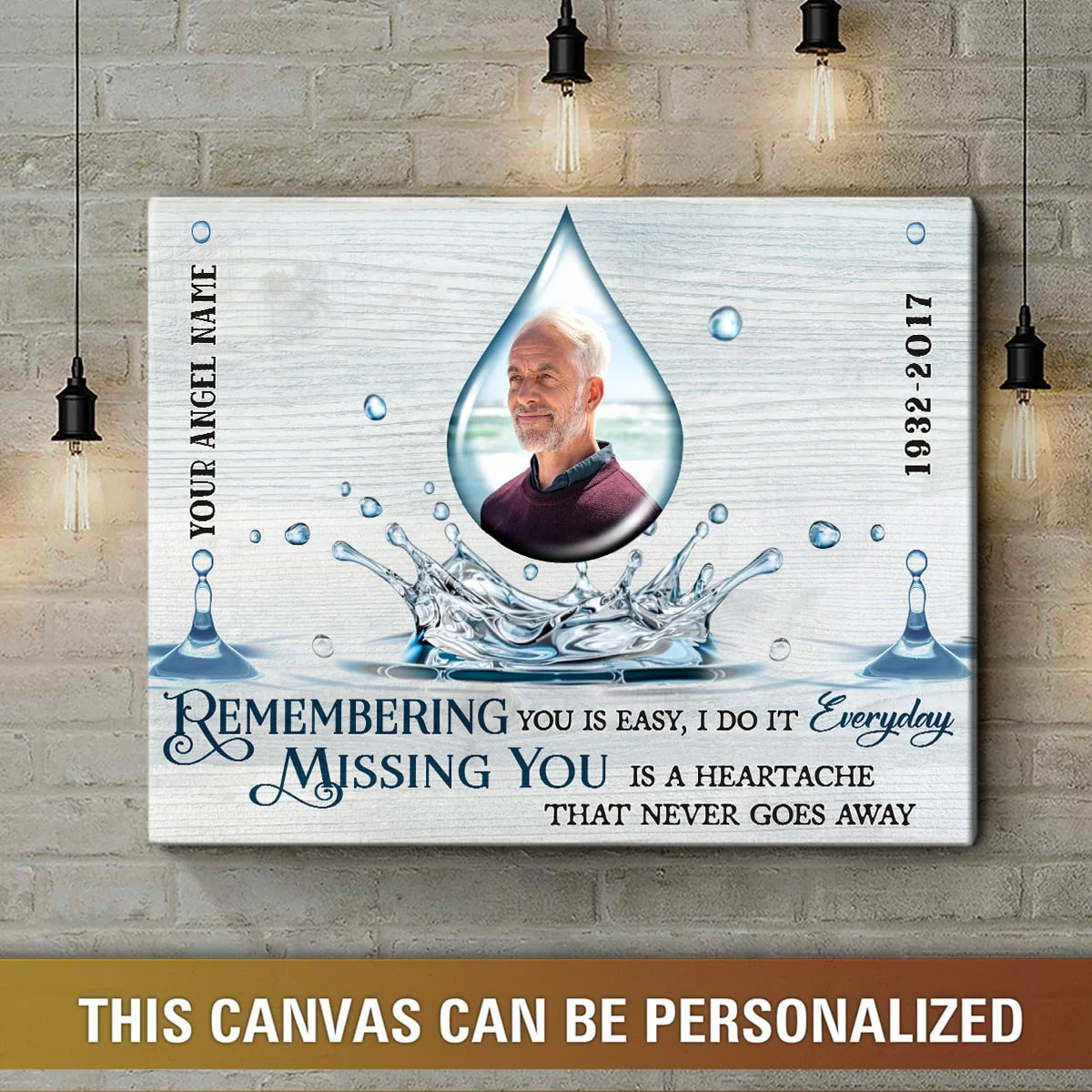 Custom Memorial Canvas for Family with personalized design details for meaningful gifting