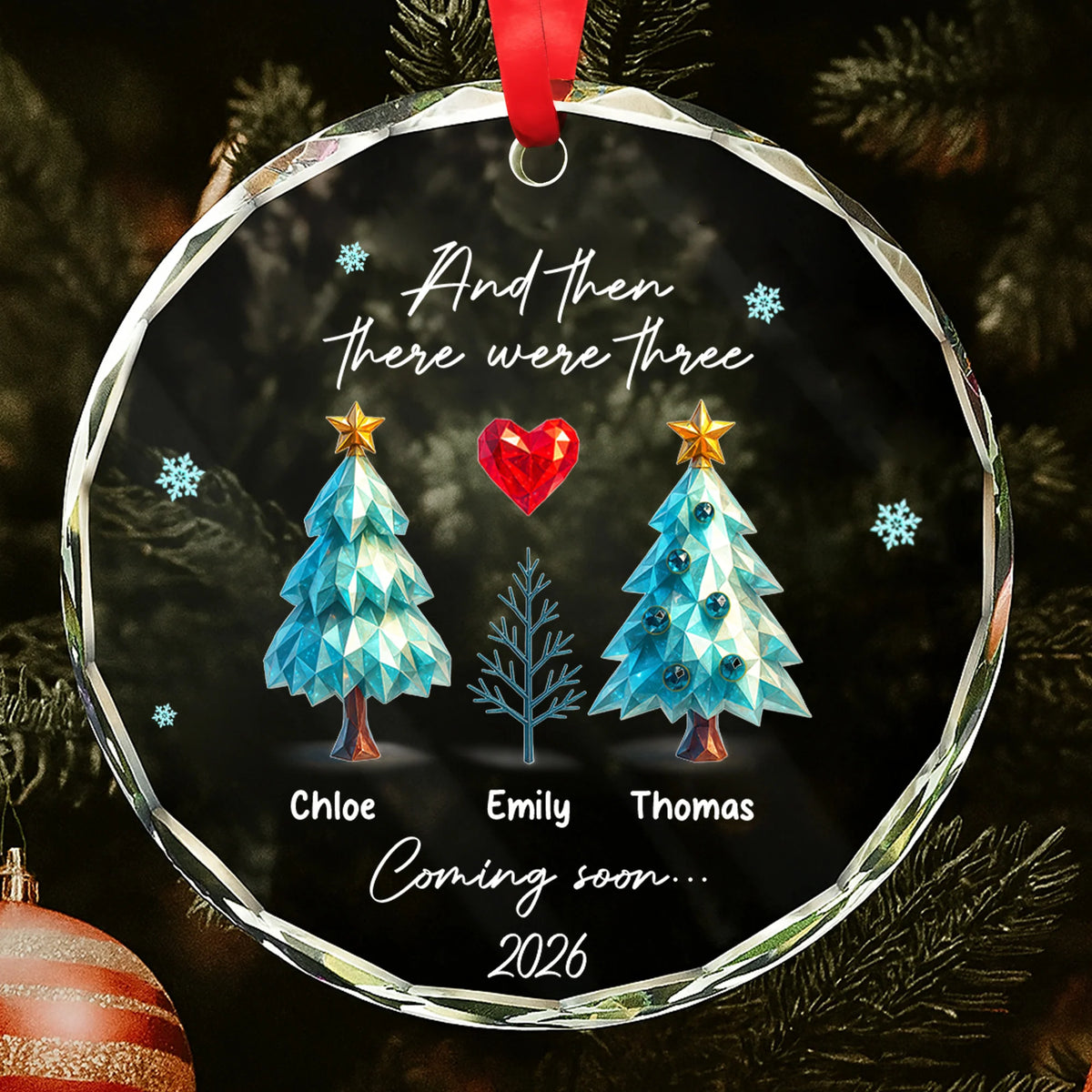 And Then There Were Three, Christmas Trees Heart Design