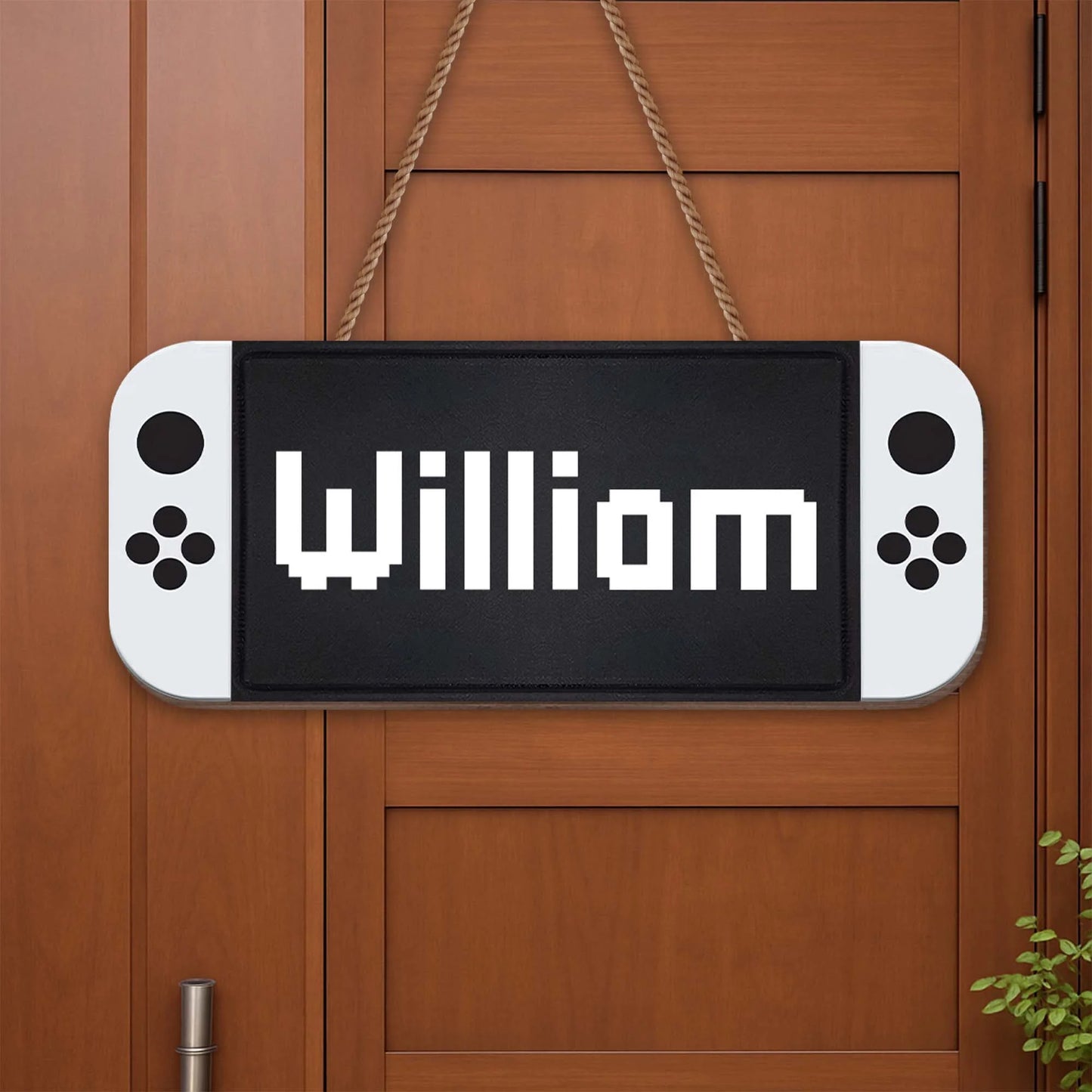 Wood Sign detail view for Son/Grandson