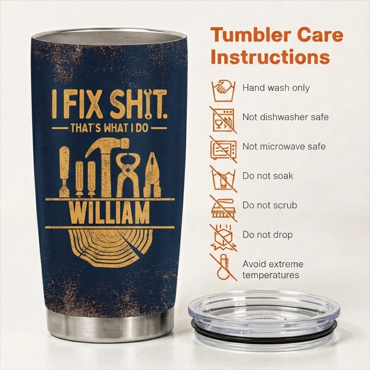 I Fix Sh!t That's What I Do - Personalized Mechanic Tumbler