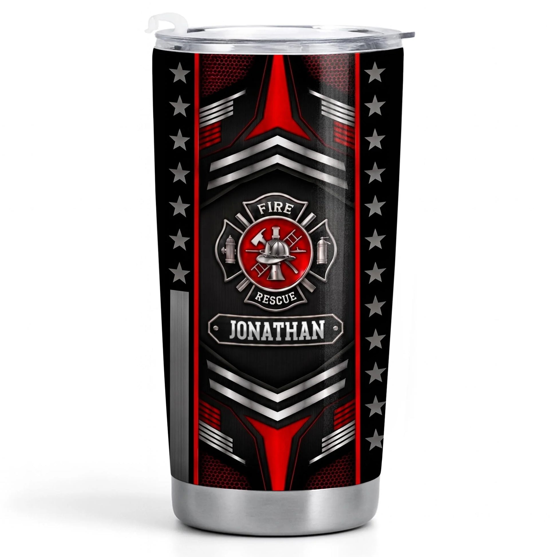 Personalized Firefighter Tumbler for Dad with personalized design details for meaningful gifting image 8