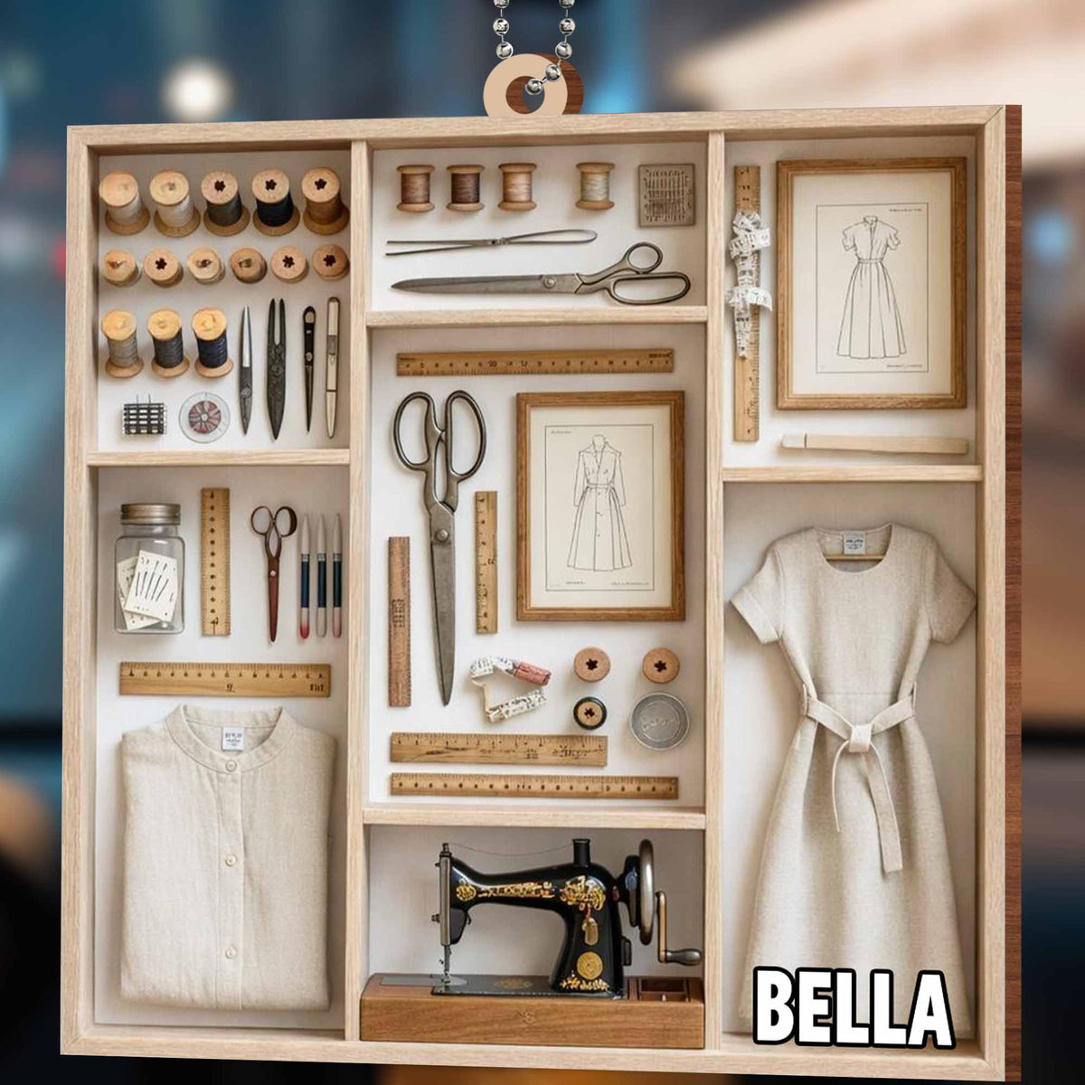 Bella, Classic Tailoring and Sewing Icon Ornaments