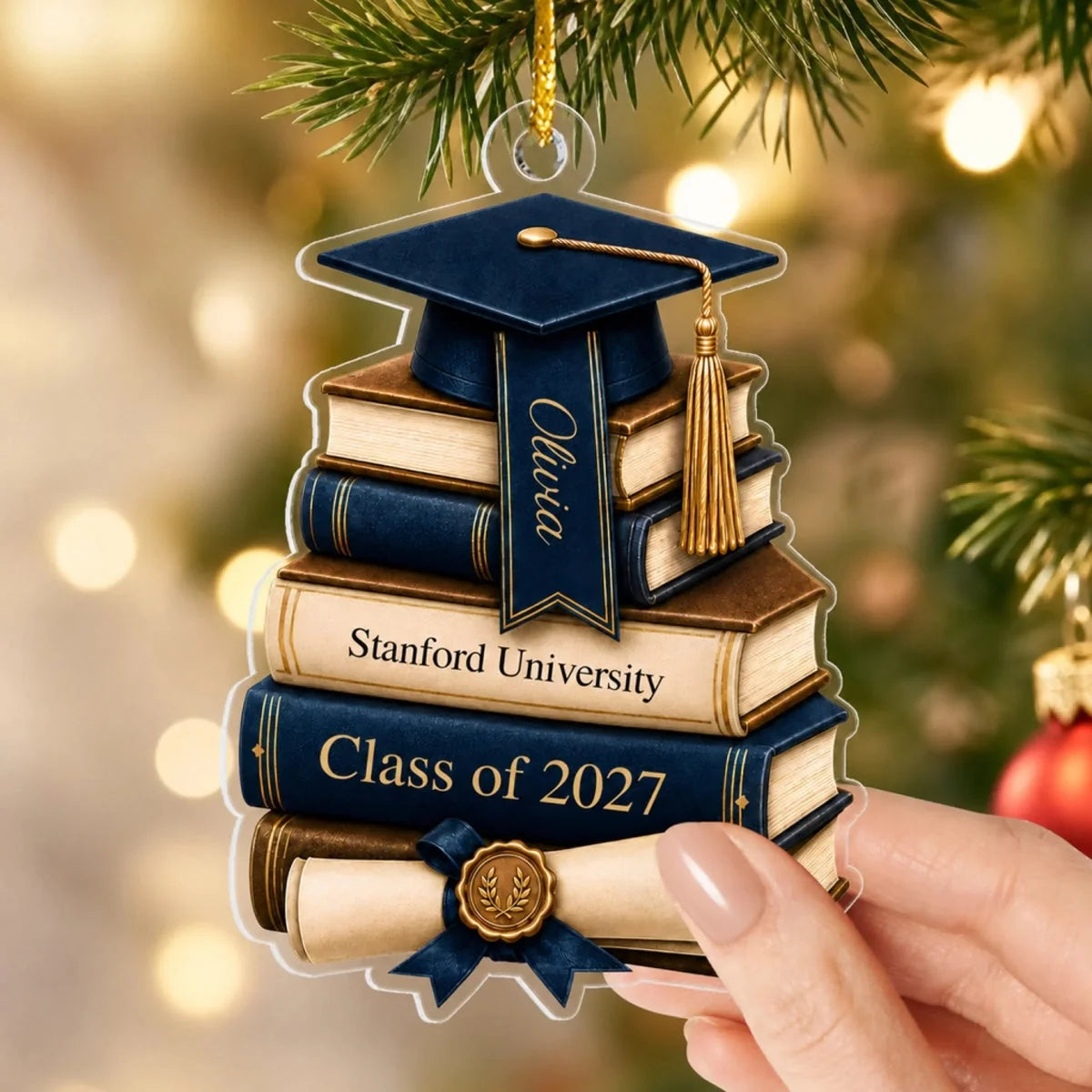 Personalized Graduation Acrylic Ornament - Custom Senior Keepsake Gift for Daughter & Son