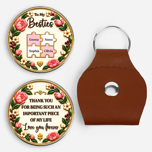 To My Besties Personalized Pocket Hug - Friendship Gift for Best Friends