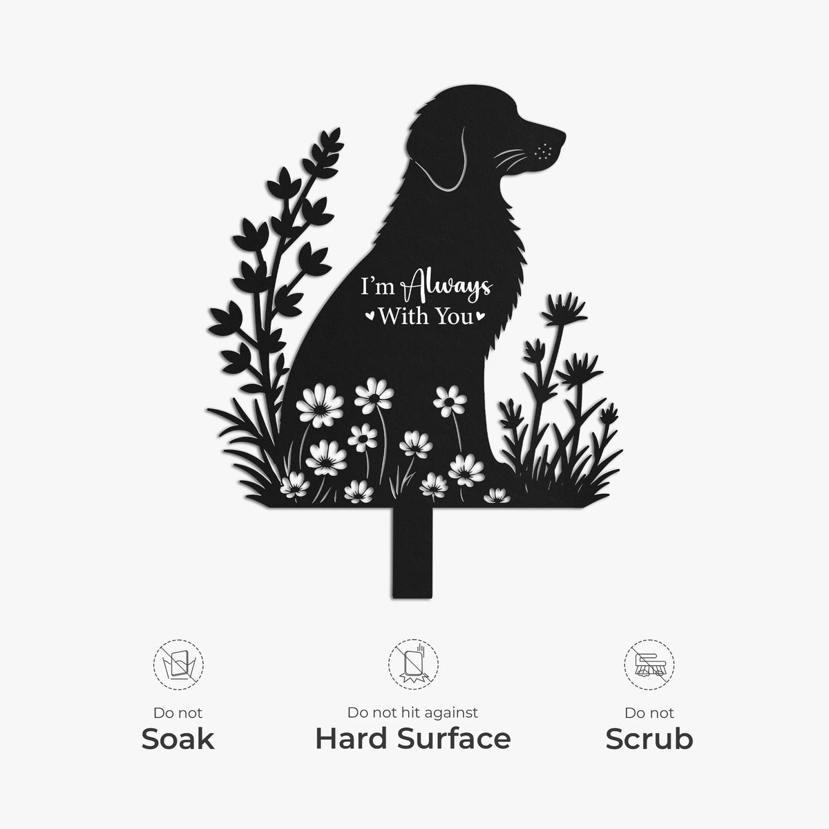 “Forever In My Heart” Personalized Pet Memorial Metal Garden Stake - Custom Gift for Pet Lovers