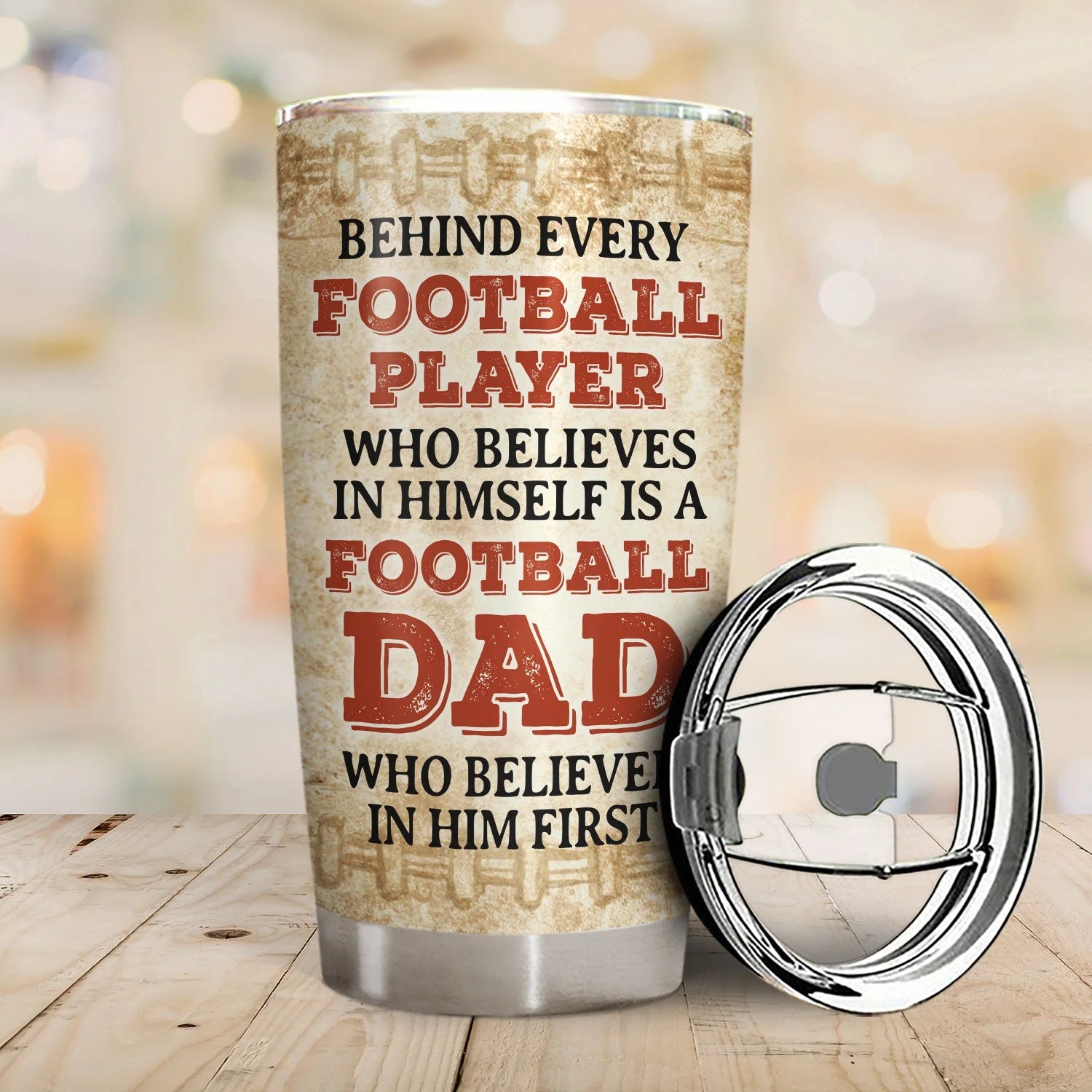 Custom Sport Dad Tumbler personalization view for Dad