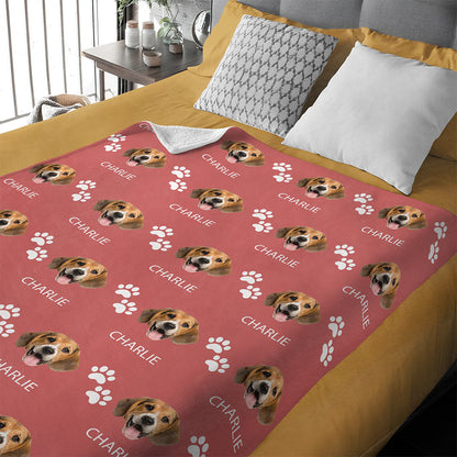Personalized Pet Photo Blanket for Mom with personalized design details for meaningful gifting image 6