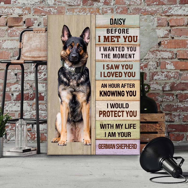 I Saw You I Loved You Personalized Dog Photo Canvas / Poster - Custom Wall Art for Pet Lovers Memorial Keepsake