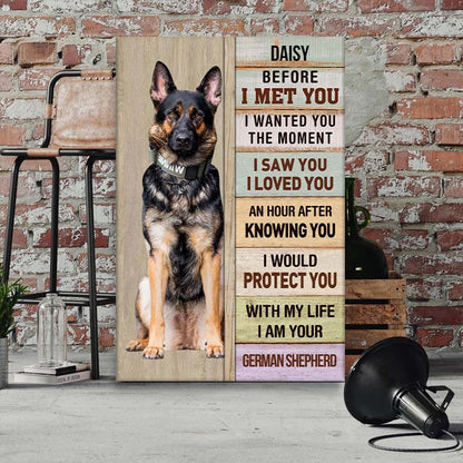 I Saw You I Loved You Personalized Dog Photo Canvas / Poster - Custom Wall Art for Pet Lovers Memorial Keepsake