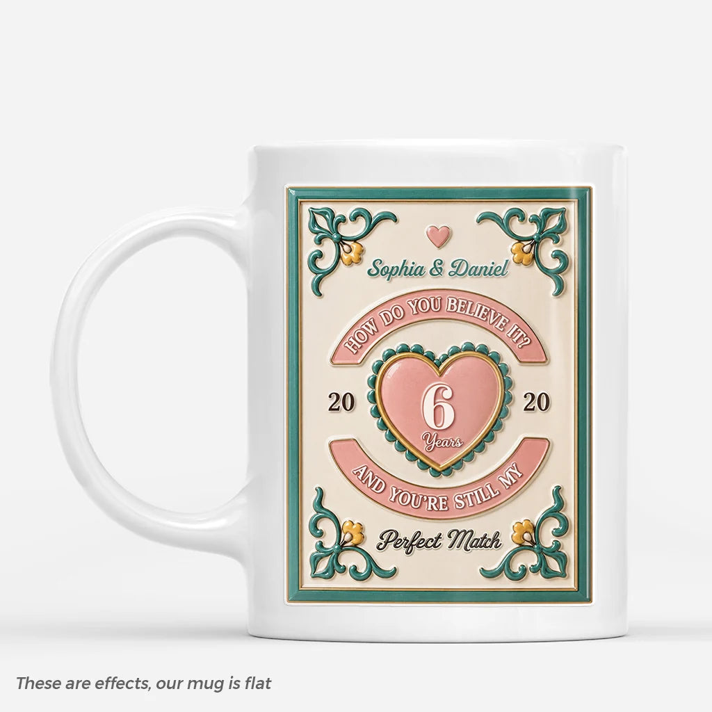 Still My Perfect Match Personalized Anniversary Mug for Couples - Custom Ceramic Coffee Cup