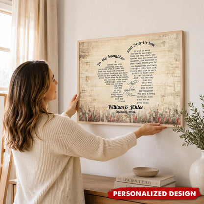 Personalized Daughter And Son In Law Wedding Gift personalization view for Daughter/Granddaughter