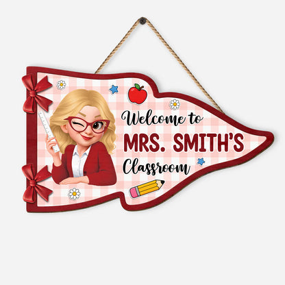 Personalized Teacher Classroom Sign for Teacher with personalized design details for meaningful gifting