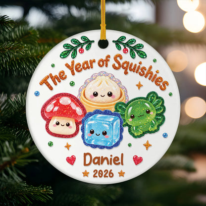 The Year of Squishies Personalized Ceramic Ornament - Christmas Keepsake Gift for Kids