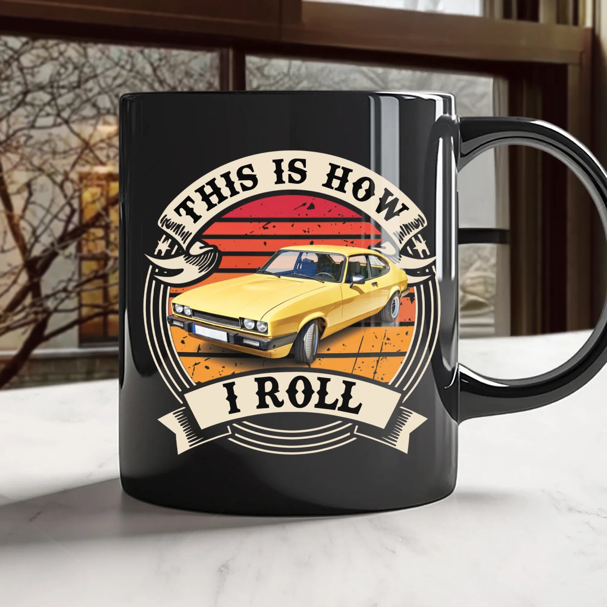 "I'm Not Old, I'm Classic" Personalized Car Mug for Dad with personalized design details for meaningful gifting image 6