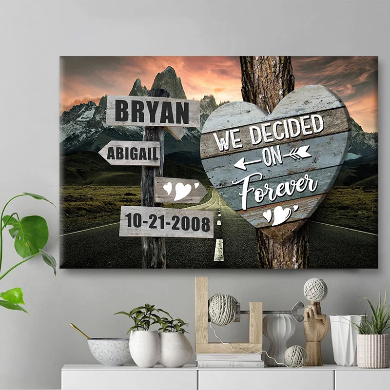 "You And Me We Got This" Personalized Couple Canvas / Poster - Custom Anniversary Wall Art Gift