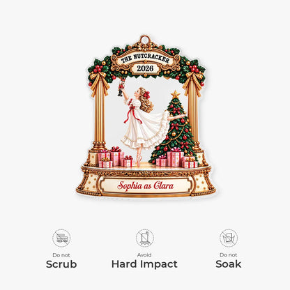 The Nutcracker Ballet Personalized Acrylic Ornament - Daughter Ballerina Keepsake