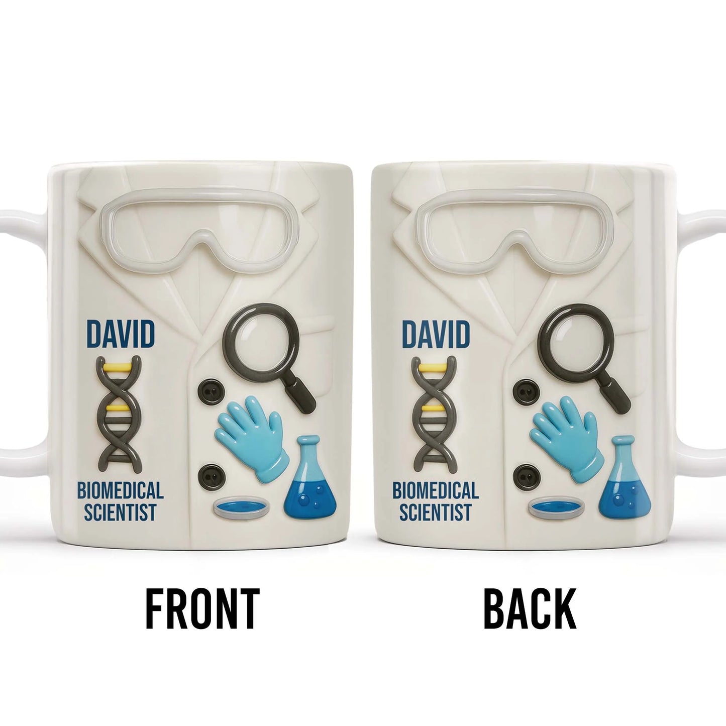 Biomedical Scientist, Magnifying Glass And Lab Essentials