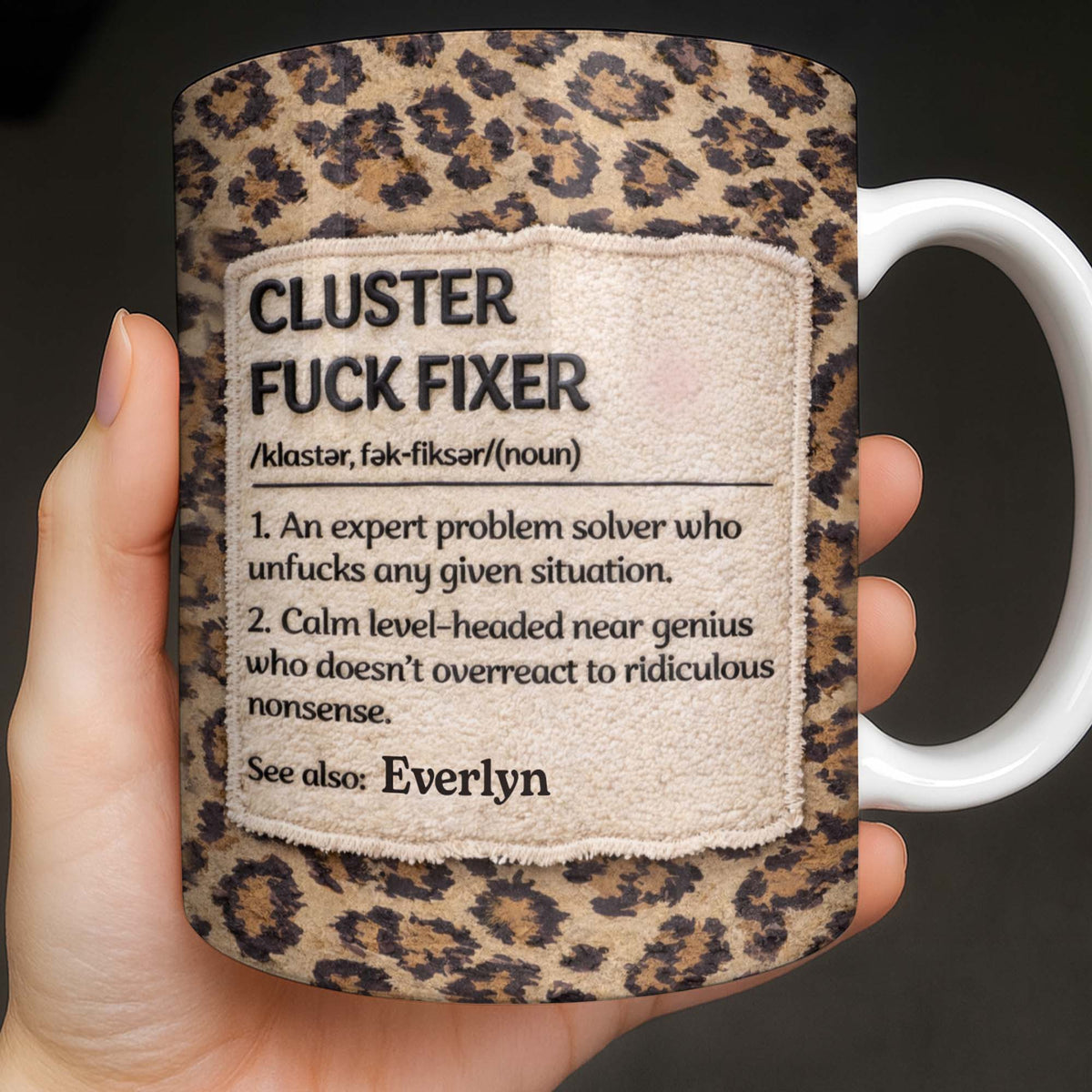 Cluster F❤️ck Fixer Leopard Print Mug