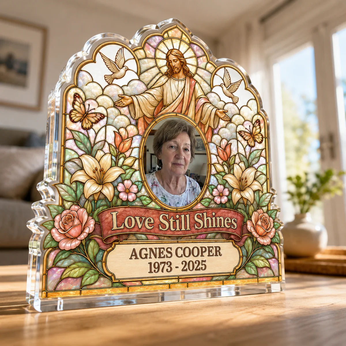 Love Still Shines Personalized Acrylic Plaque - Custom Memorial Keepsake for Family Bereavement