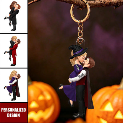 Custom Halloween Couple Keychain personalization view for Couples