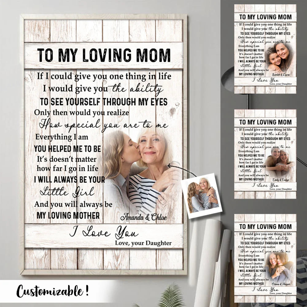 "How Special You Are To Me" Personalized Photo Canvas / Poster - Custom Keepsake Gift for Mom