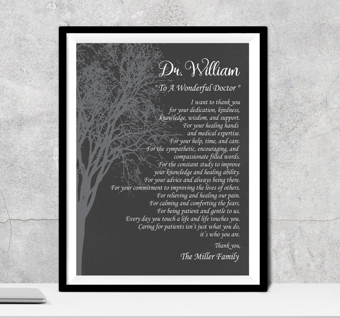Custom Doctor Appreciation Gift for Colleagues with personalized design details for meaningful gifting image 7