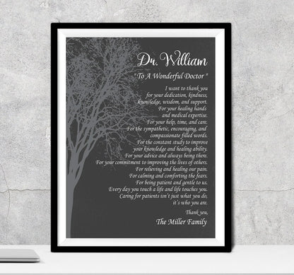 Custom Doctor Appreciation Gift for Colleagues with personalized design details for meaningful gifting image 7