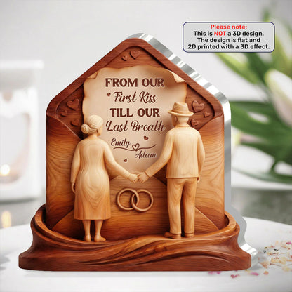 Custom Couples Anniversary Acrylic Plaque for Couples with personalized design details for meaningful gifting