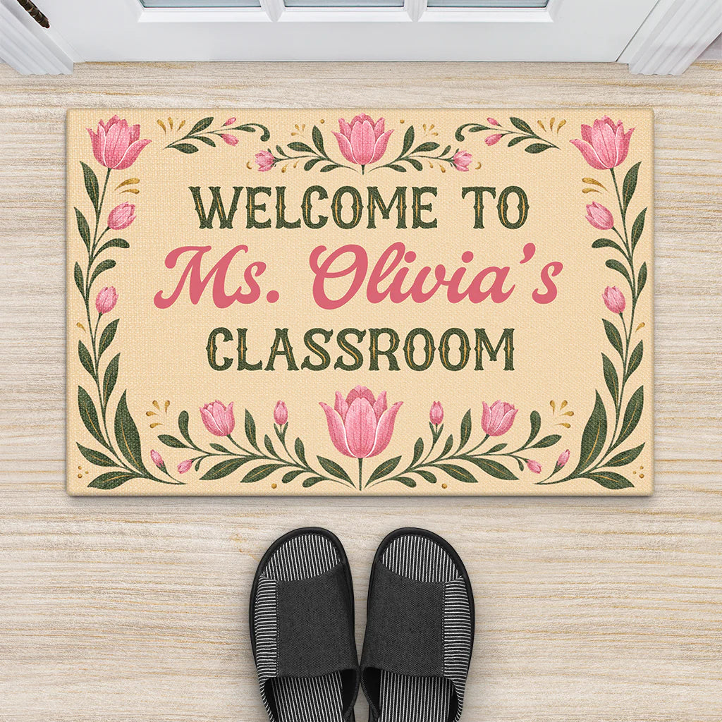 Custom Teacher Classroom Doormat personalization view for Teacher