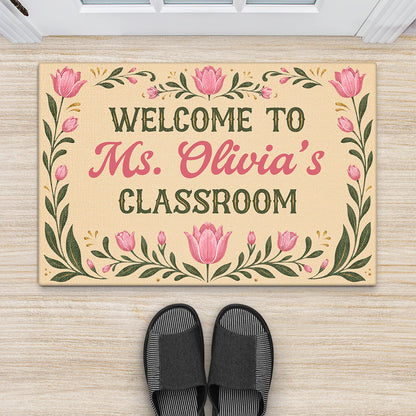 Custom Teacher Classroom Doormat personalization view for Teacher