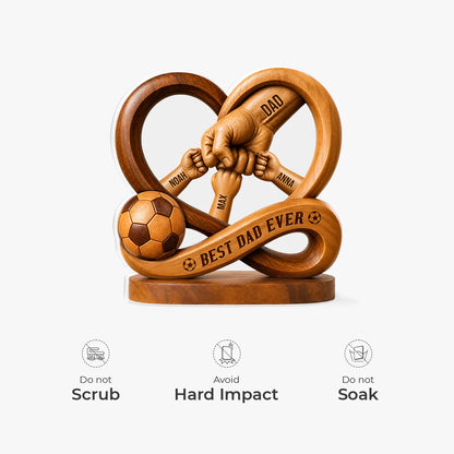 Plaque material and size view - Custom Soccer Plaque For Dad