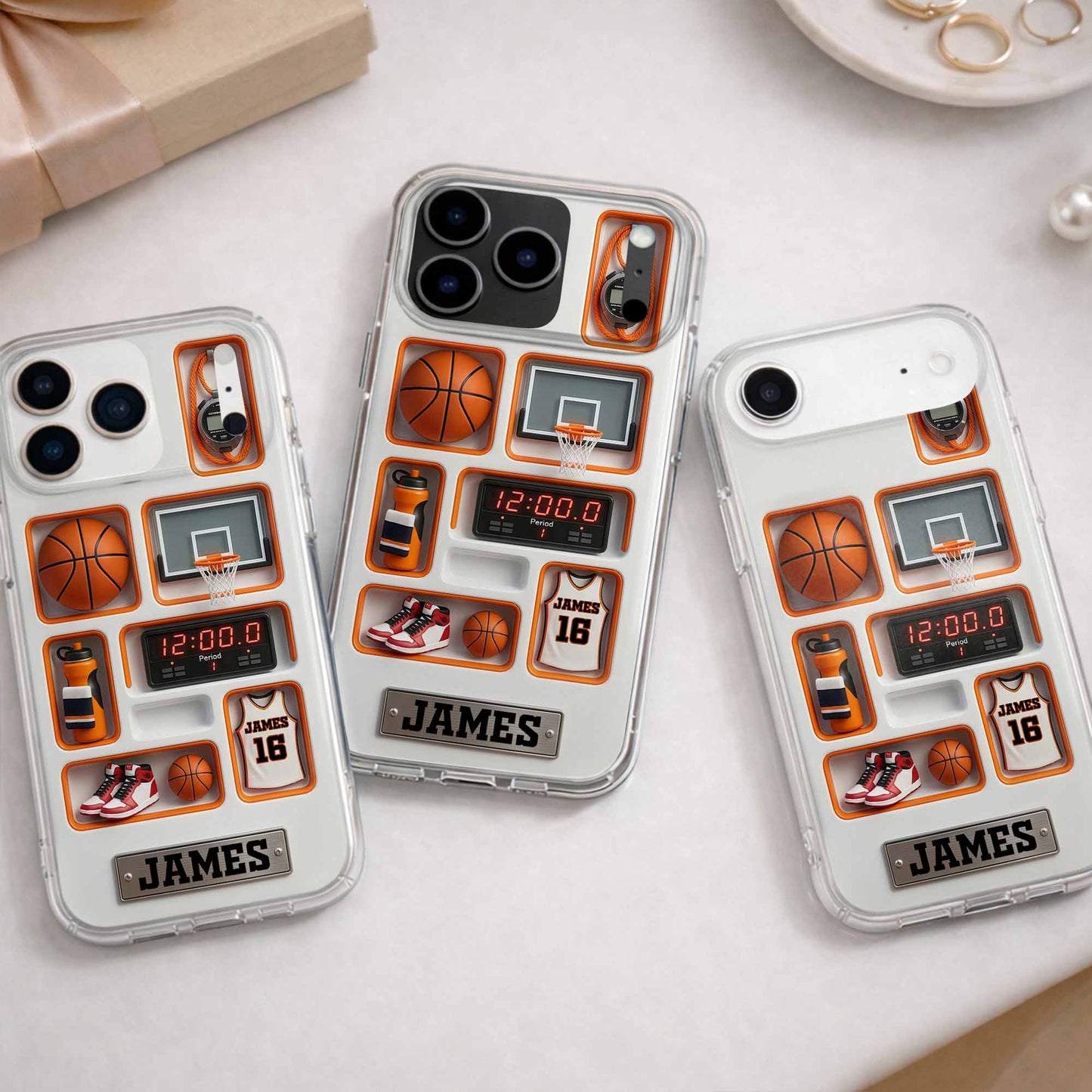Personalized Basketball Phone Case - Custom Jersey & Hoop Sports Gift for Basketball Lovers