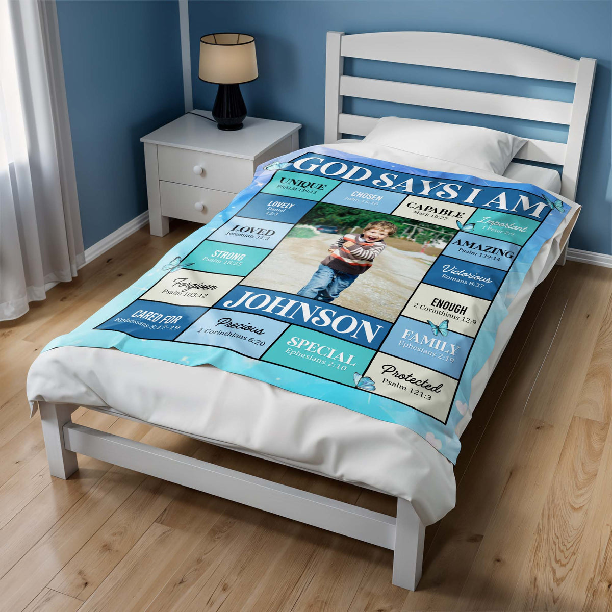 God Says I Am Unique Chosen Capable Special Custom Blanket