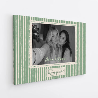 Custom Best Friend Photo Canvas personalization view for Best Friends