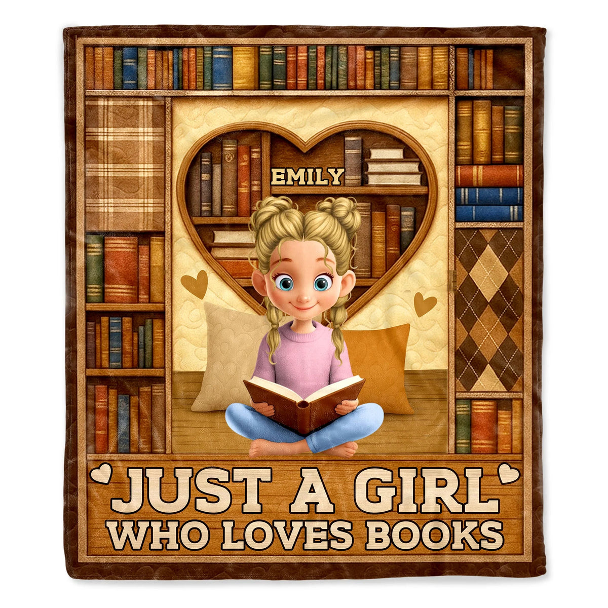 Just A Boy Who Loves Books, Heart And Books Design