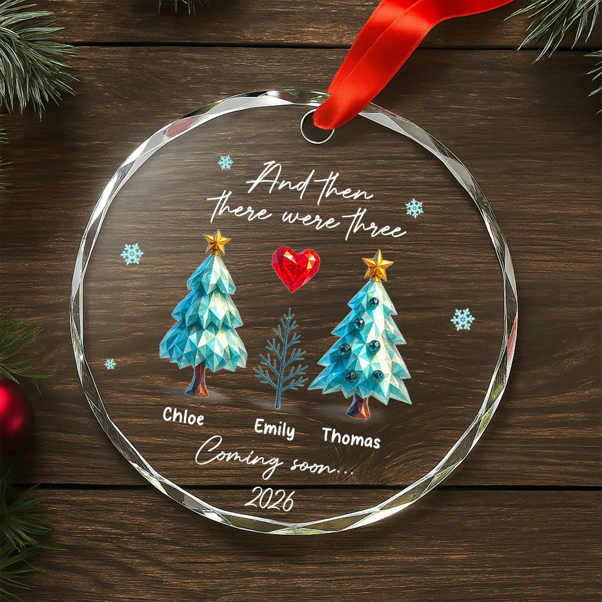 And Then There Were Three, Christmas Trees Heart Design
