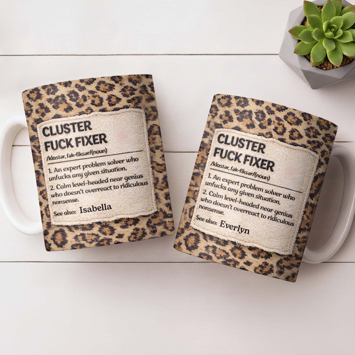 Cluster F❤️ck Fixer Leopard Print Mug