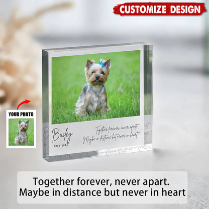 Plaque material and size view - Personalized Pet Memorial Plaque